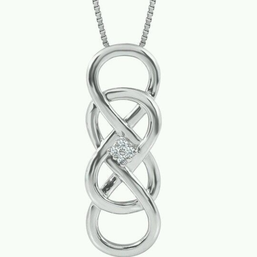 Infinity x Infinity Diamond Necklace Bracelet Set